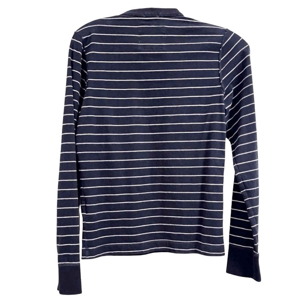 Abercrombie & Fitch navy blue striped Henley • Kid • - Picture 2 of 5